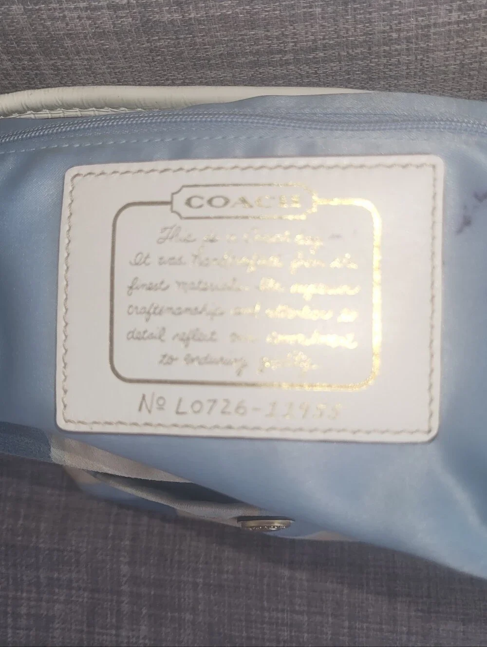 Coach Optic Signature Scarf Print Hobo Shoulder Bag 11955 Blue White Purse